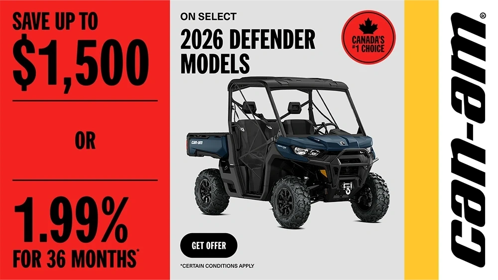 Save $1,500 or 1.99% for 36 months on select 2026 Defender Models alt