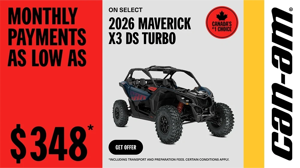 Monthly payment as low as $348 on select 2026 Maverick X3 DS Turbo models alt