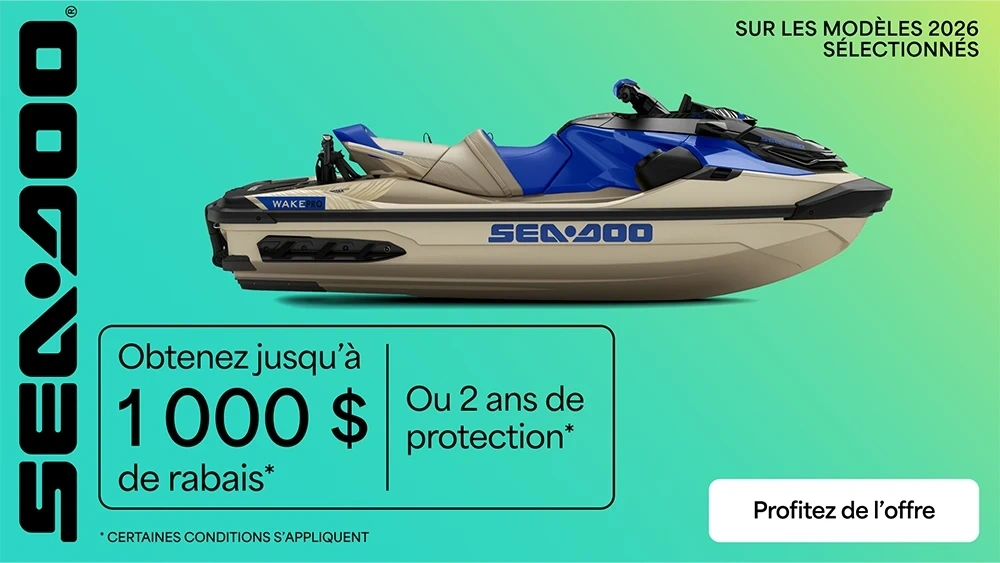 Obtenez jusqu'à 1 000 $ de rabais ou 2 ans de protection sur les modèles 2026 sélectionnés alt