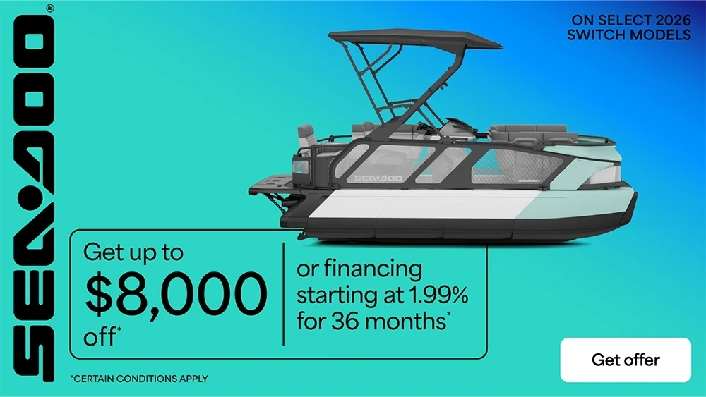 Get up to $8,000 off or financing starting at 1,99% for 36 months on select 2026 Switch models alt