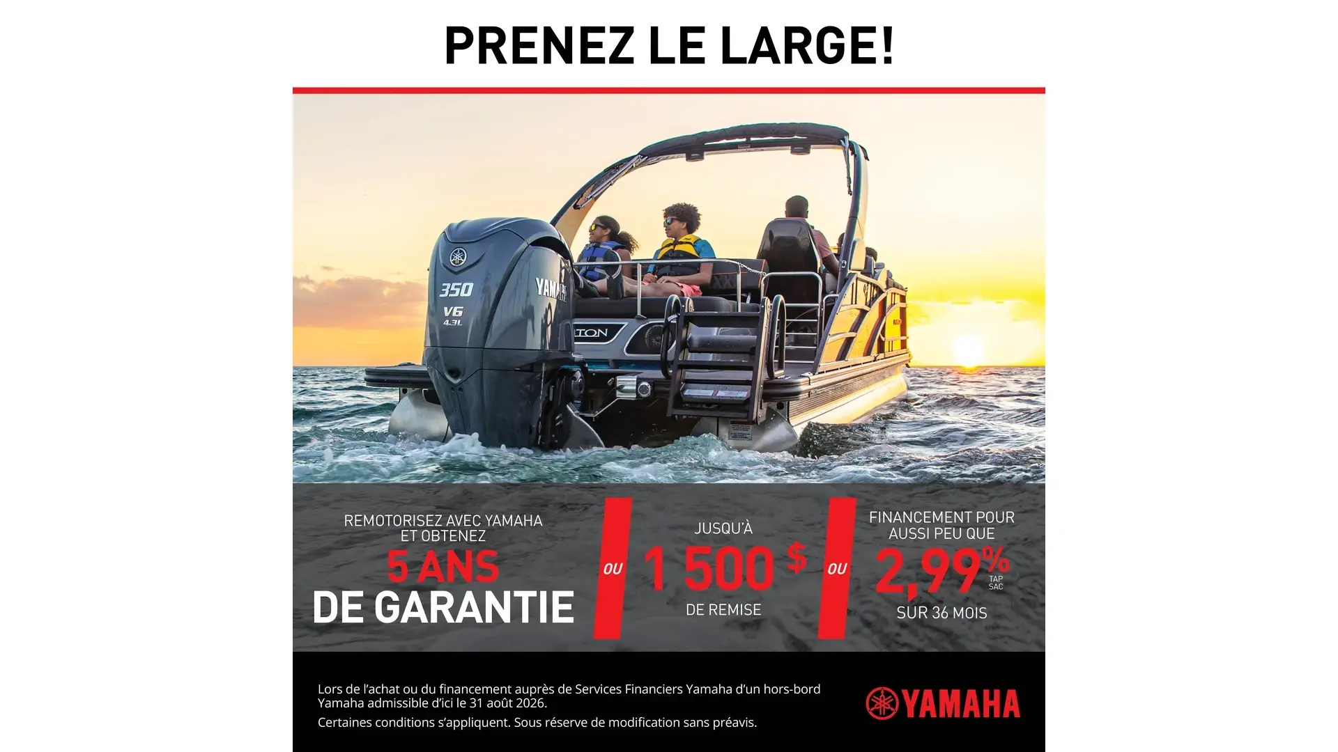 La vente Prenez le large — Moteur hors-bord (Repower)