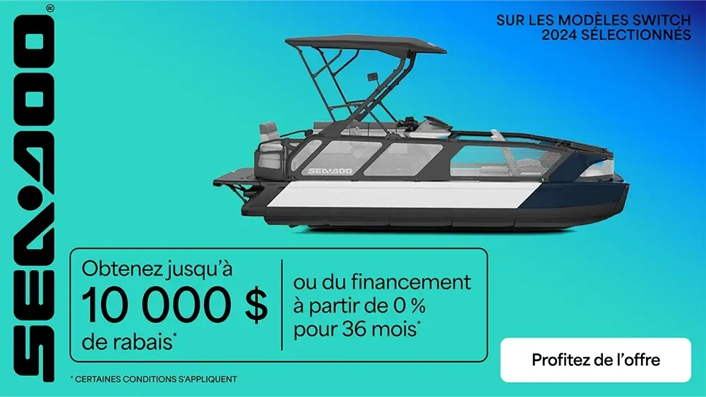 Obtenez jusqu&rsquo;à 10 000$ de rabais ou du financement à partir de 0% pour 36 mois sur les modèles Switch 2024 sélectionnés