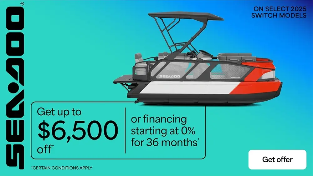Get up to $6,500 off or financing starting at 0% for 36 months on select 2025 Switch models