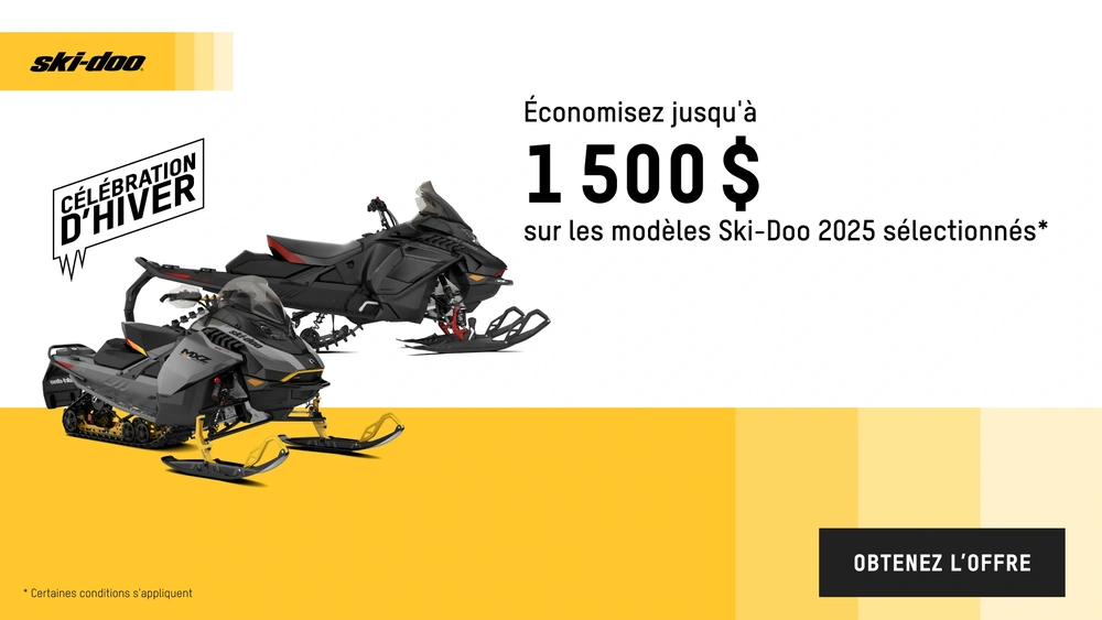Obtenez 1 500 $ de rabais sur les motoneiges Ski-Doo 2025 sélectionnées alt