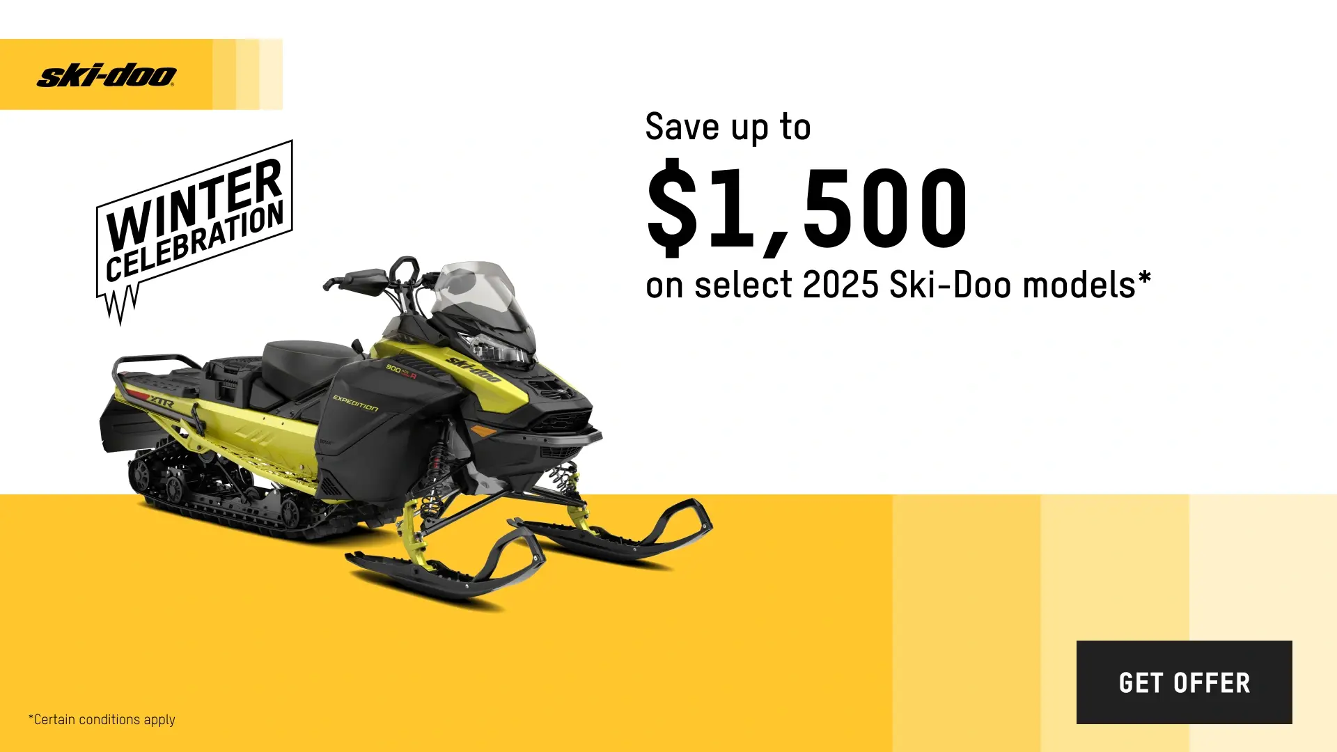 Save up to $1,500 on select 2025 Ski-Doo models