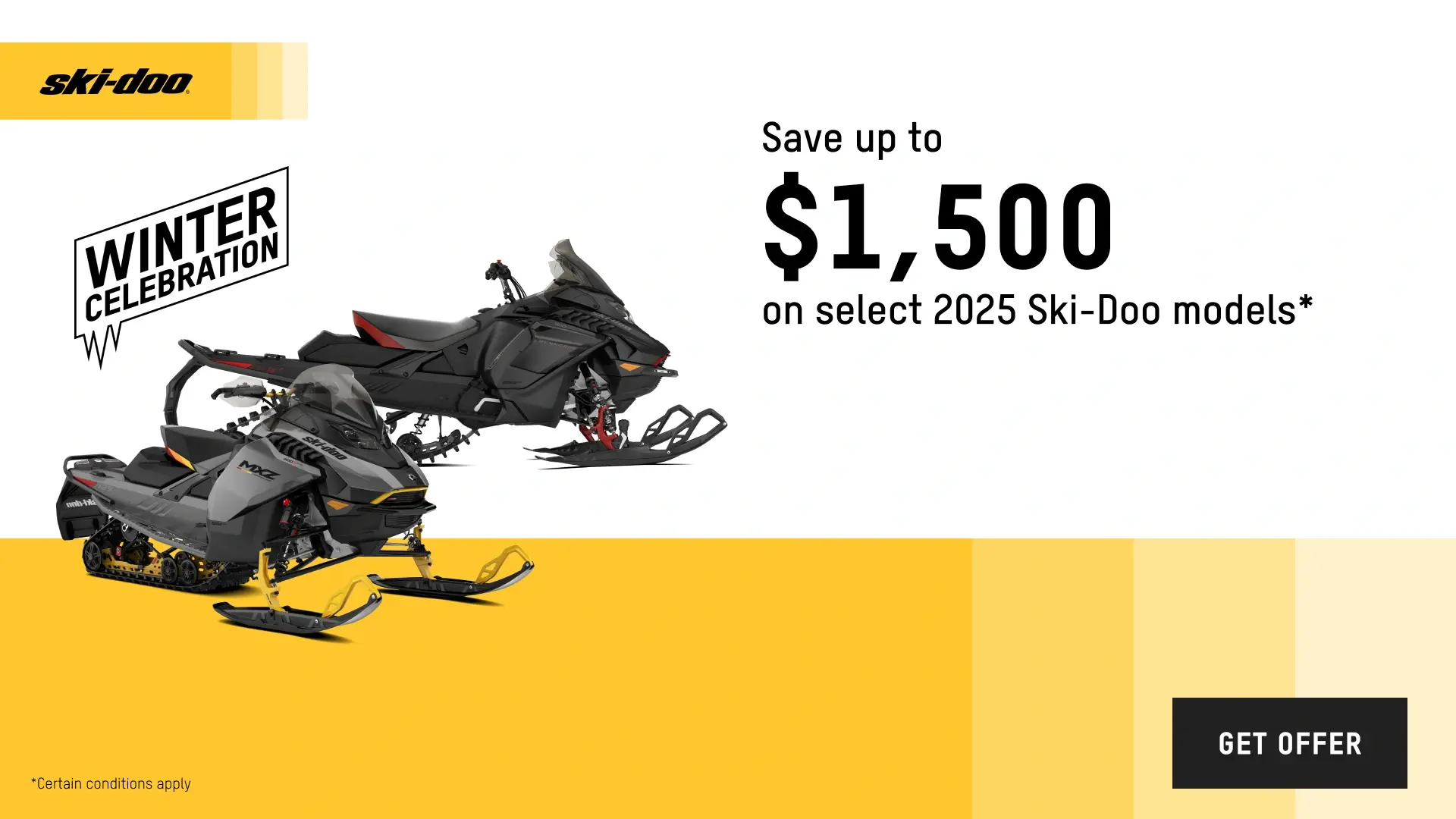Save up to $1,500 on select 2025 Ski-Doo models