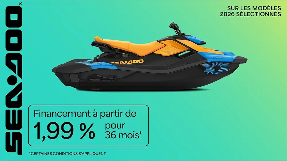 Financement à partir de 1,99% pour 36 mois sur les modèles 2026 sélectionnés