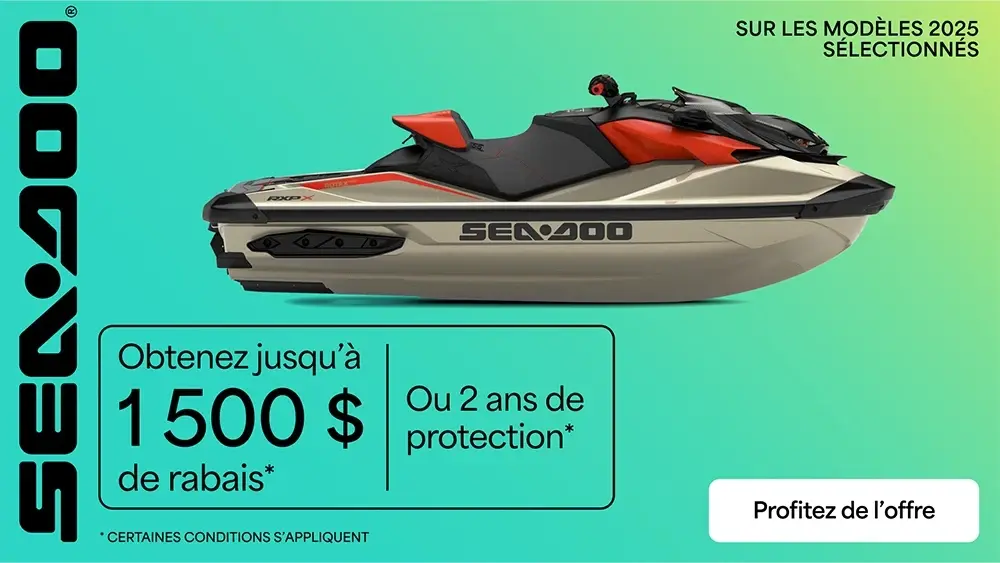 Obtenez jusqu'à 1 500 $ de rabais ou 2 ans de protection sur les modèles 2025 sélectionnés