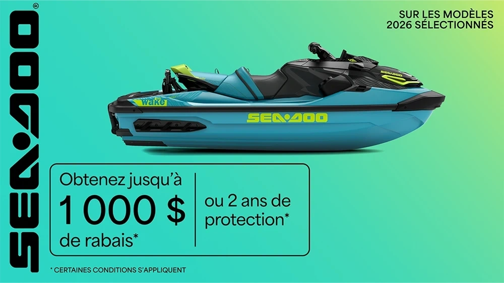 Obtenez jusqu'à 1 000 $ de rabais ou 2 ans de protection sur les modèles 2026 sélectionnés alt