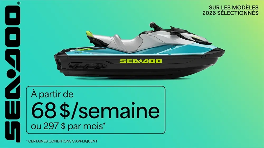 À partir de 68$/semaine ou 297$ par mois sur les modèles 2026 sélectionnés
