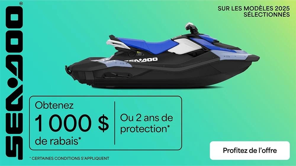 Obtenez 1 000 $ de rabais ou 2 ans de protection sur les modèles 2025 sélectionnés alt