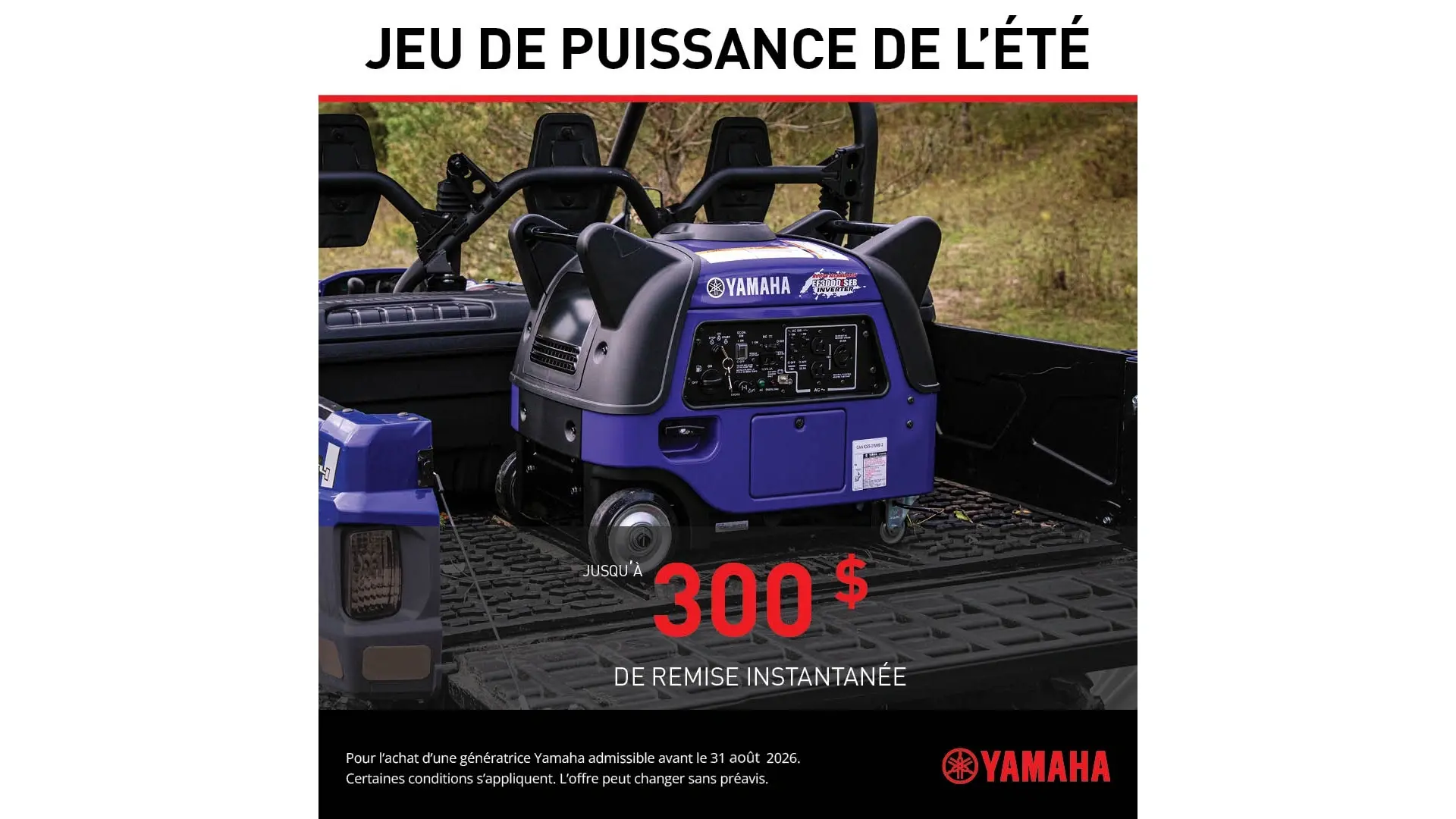 Jeu de puissance de l'été - Génératrices