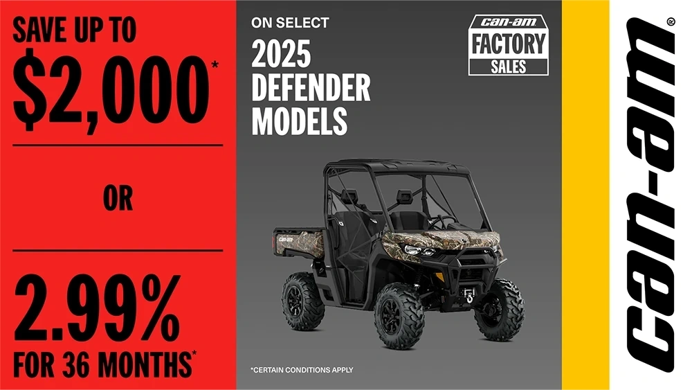 Save up to $2,000 OR 2.99% for 36 months on select 2025 Defender models alt