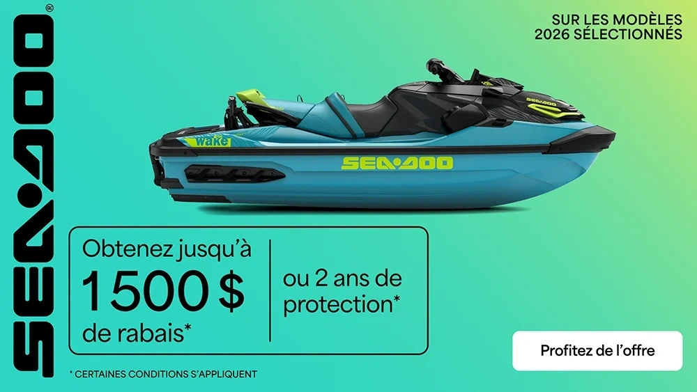 Obtenez jusqu'à 1 500 $ de rabais ou 2 ans de protection sur les modèles 2026 sélectionnés alt