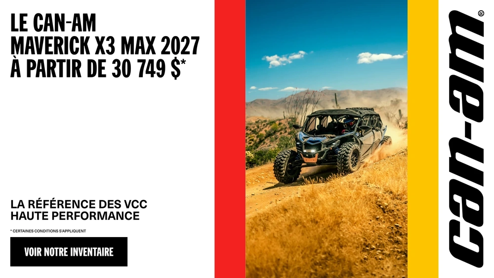 Le Can-Am Maverick X3 MAX 2027 à partir de 30 749 $ alt
