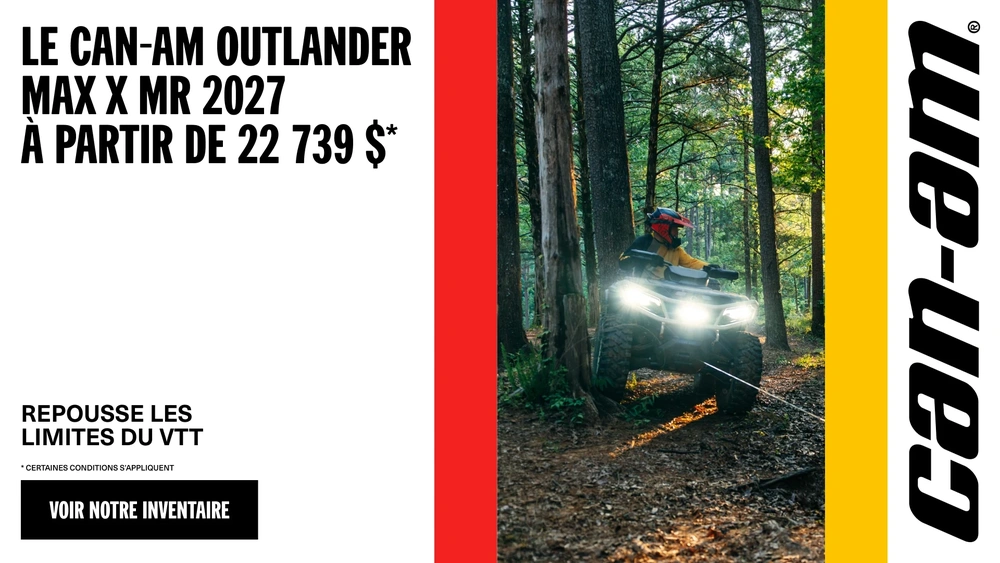 Le Can-Am Outlander MAX X MR 2027 à partir de 22 739 $ alt