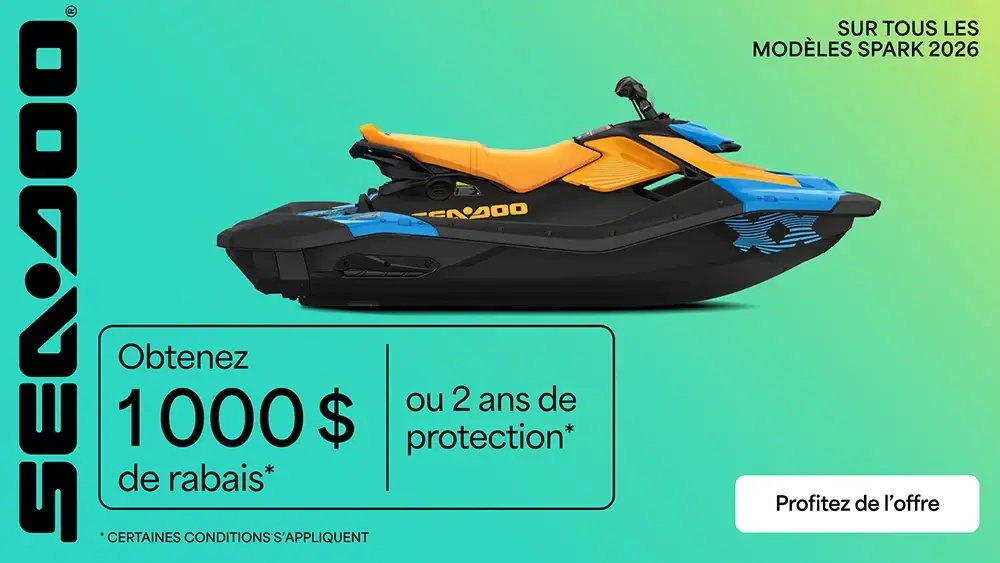 Obtenez 1 000 $ de rabais ou 2 ans de protection sur tous les modèles Spark 2026