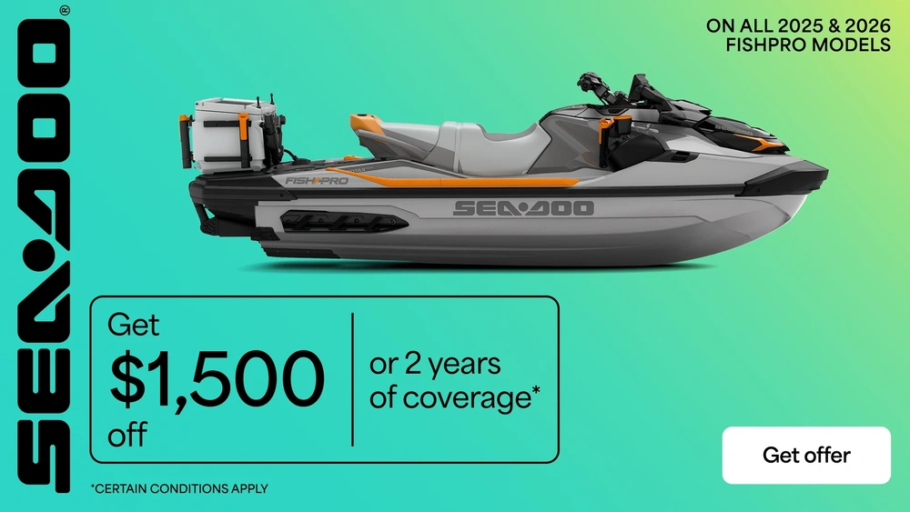 Get $1,500 off or 2 years of coverage on all FishPro models alt