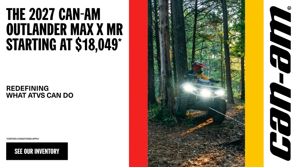 The 2027 Outlander MAX X MR starting at $18,049 alt