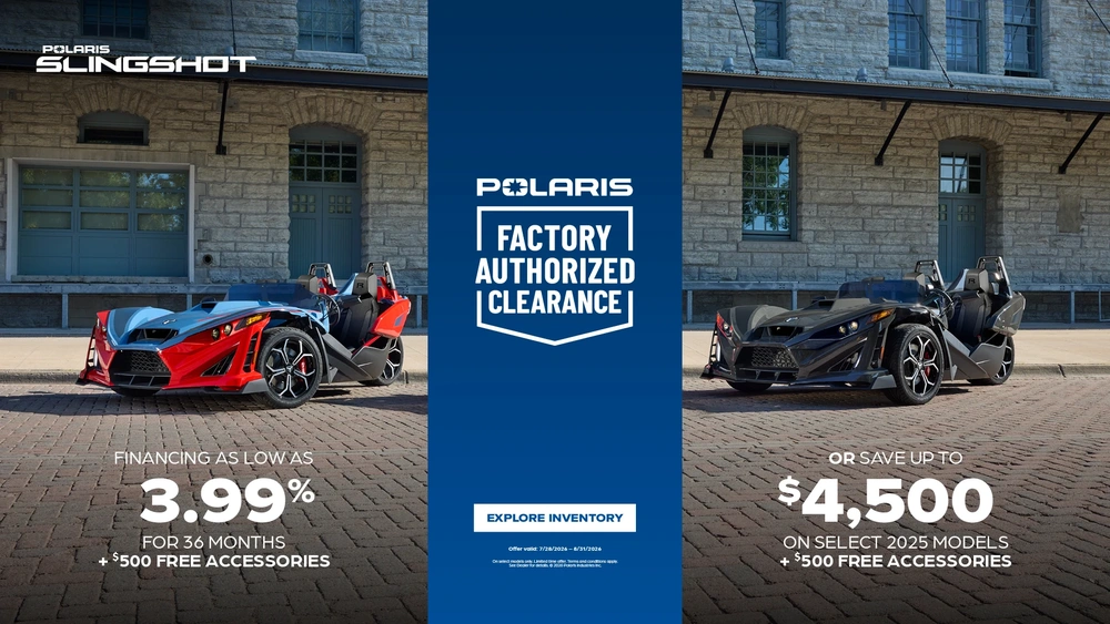 $4,500 Customer Cash OR Financing Offer for Select 2025 Slingshot R Models alt