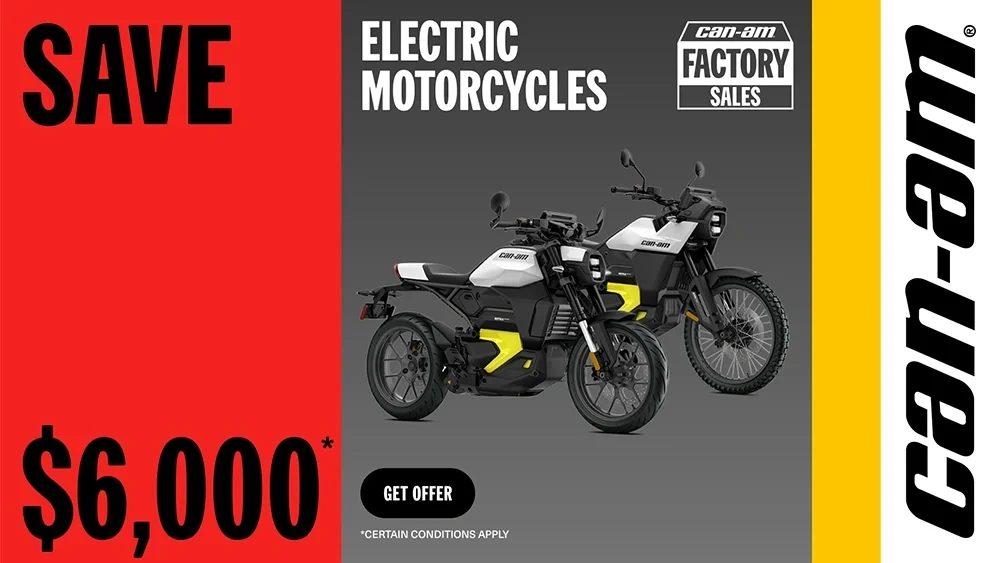 Save $6,000 on all MY25 electric motorcycles alt