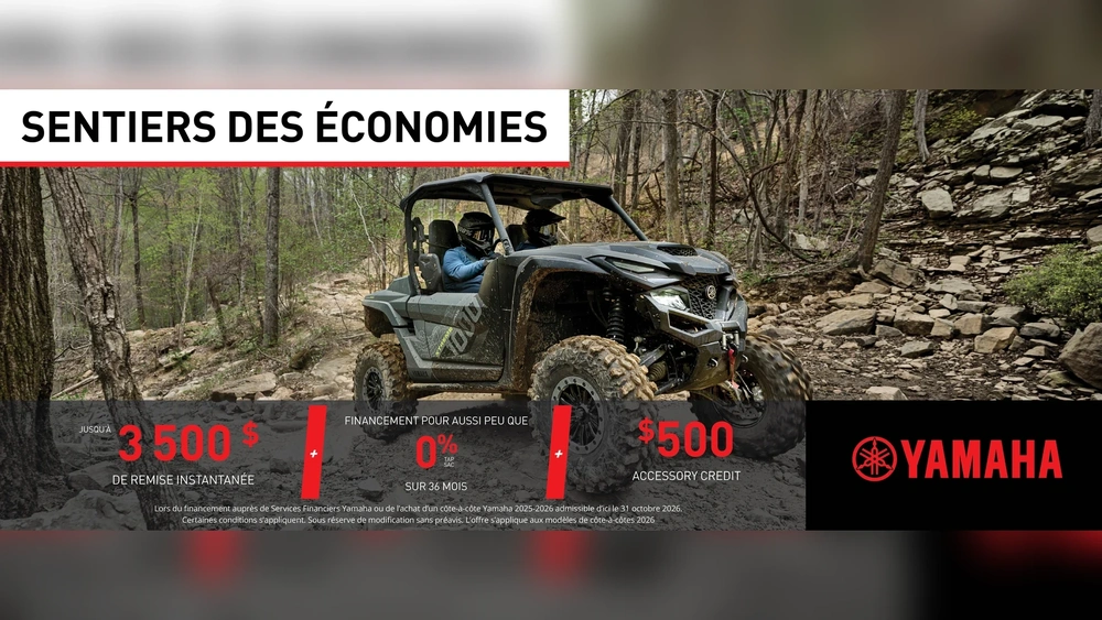 Sentiers des économies — Véhicule côte à côte alt