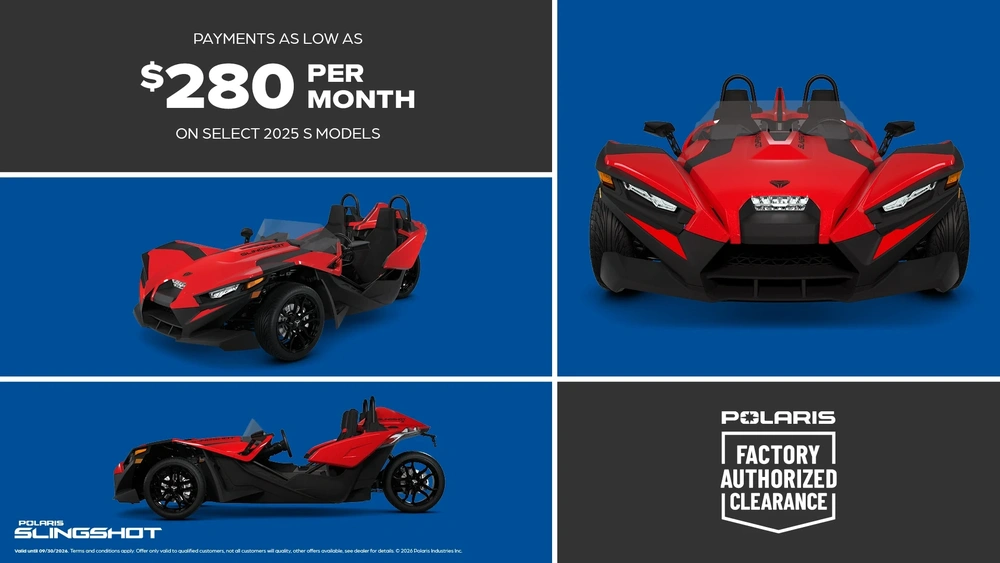 Payments as low as $280 Per Month on Select 2025 S Models alt