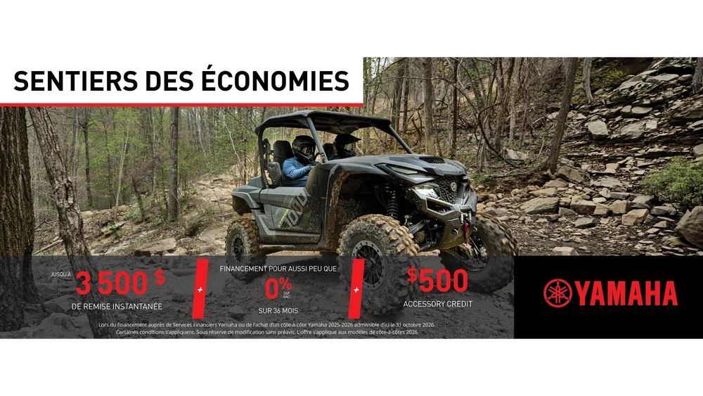 Sentiers des économies — Véhicule côte à côte alt