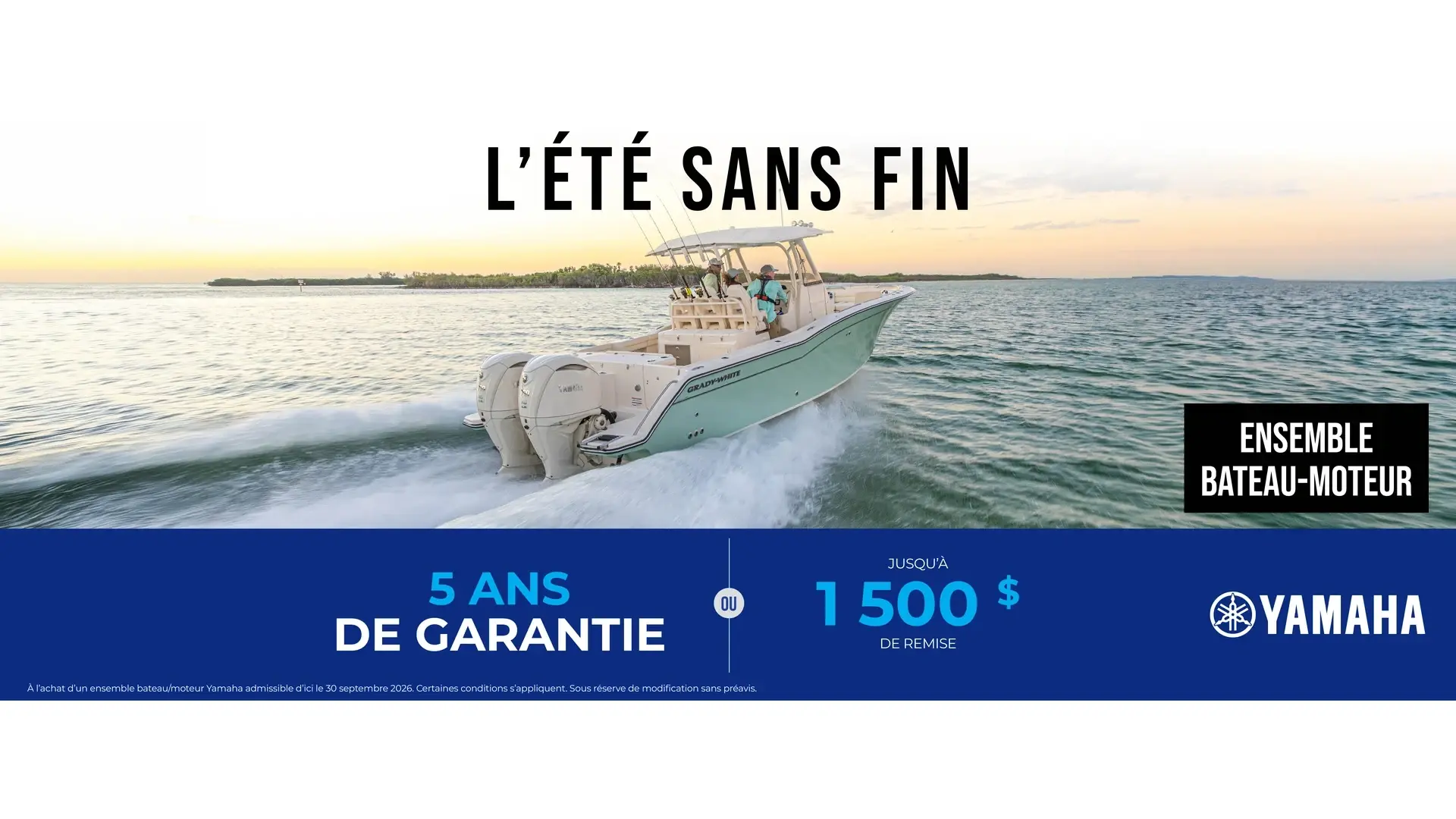 Été sans fin — Moteur hors-bord (Forfait bateau)