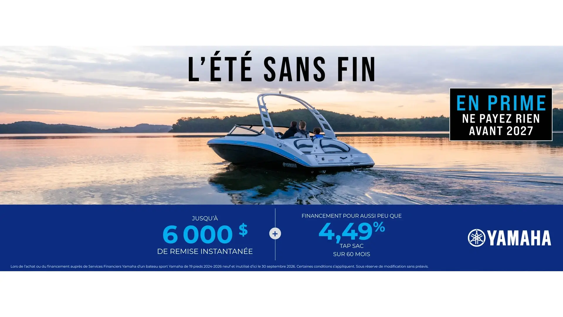 Été sans fin — Bateau sport (19-22 pi)