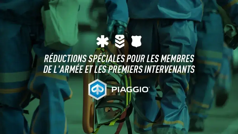 Réductions spéciales pour les membres de l'armée et les premiers intervenants