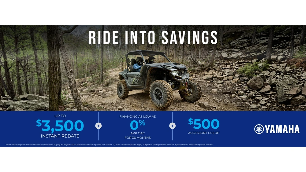 Ride into Savings — Side by Side alt