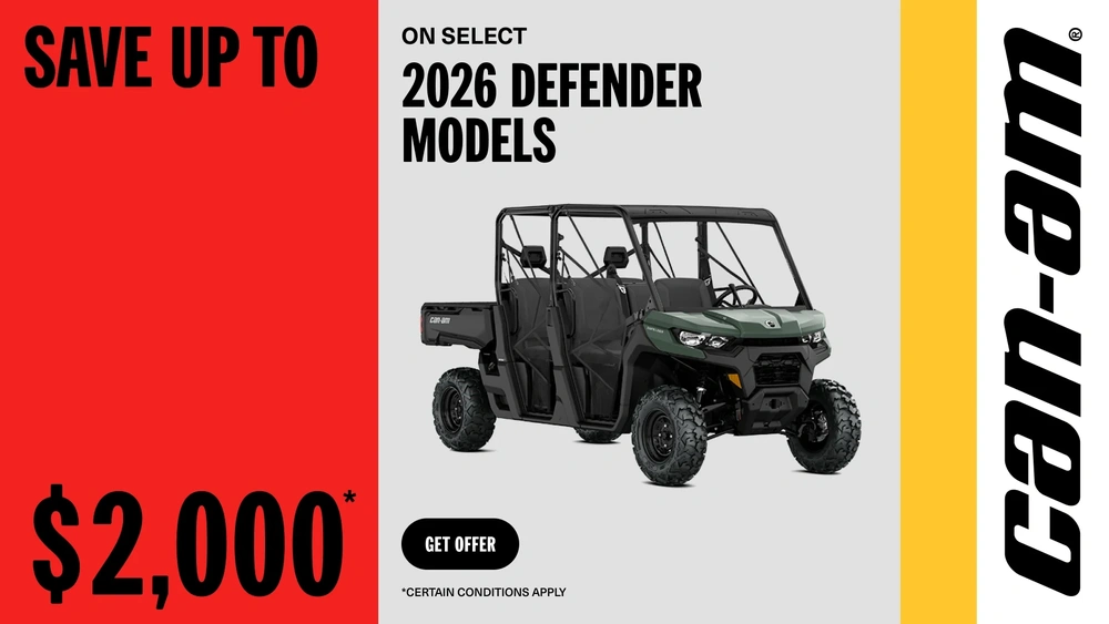 Save up to $2,000 on select 2026 Defender models alt