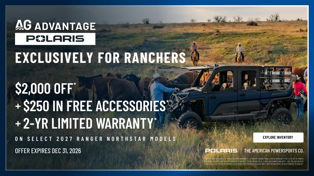 Up to $1,000 Off Plus $250 in Free Accessories Plus 2-Year Warranty on Select 2027 RANGER NorthStar Models Rebate is Stackable with Other Offers