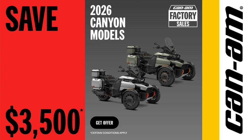 Save up to $3,500 on select 2026 Canyon alt