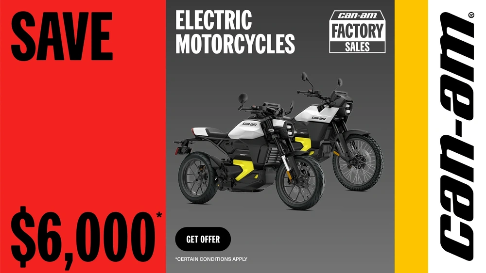 Save $6,000 on all MY25 electric motorcycles alt