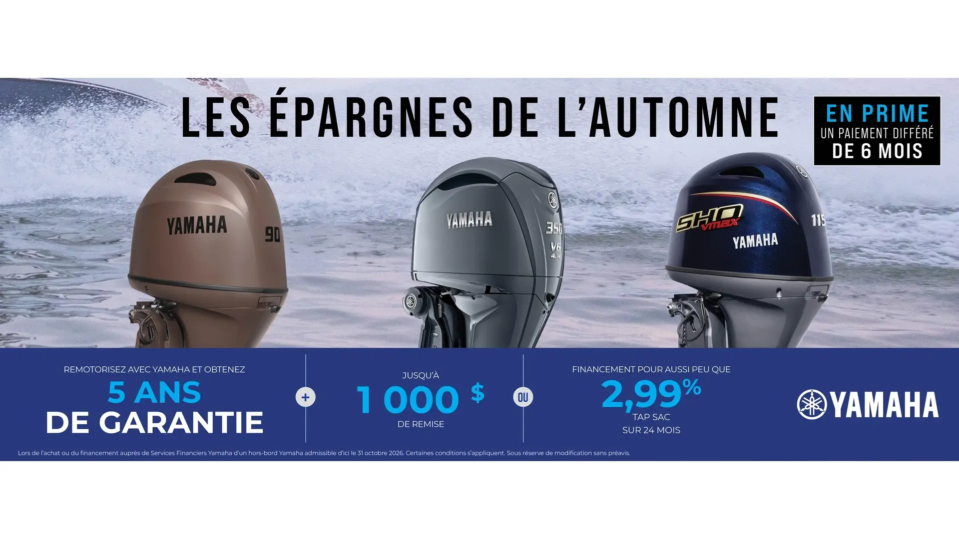 Les épargnes de l'automne — Moteur hors-bord — Remotorisez
