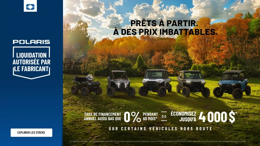 Jusqu'à 4 000 $ de réduction ou un financement à partir de 0,00 % pendant 60 mois sur certains modèles alt
