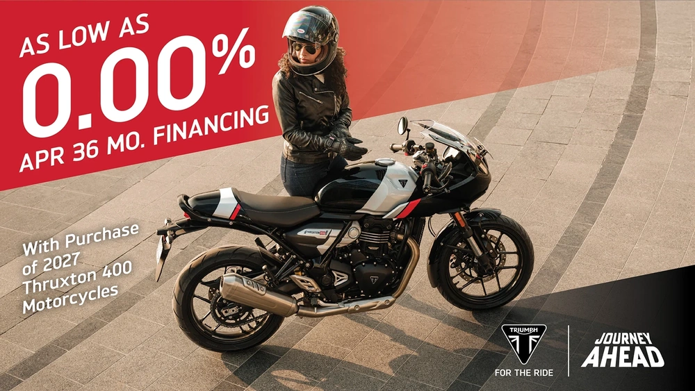 As Low As 0.00% APR 36 Mo. Financing — Thruxton 400