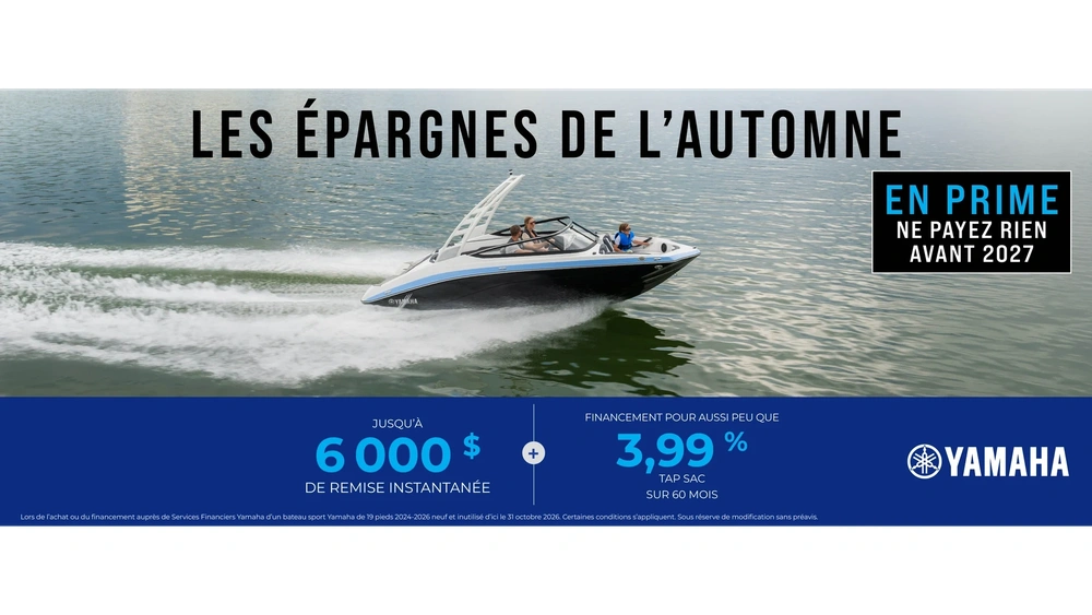Les épargnes de l'automne — Bateau sport — 19 pi alt