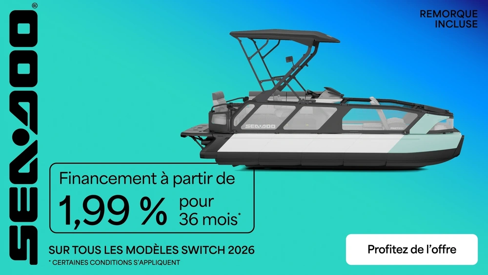 Financement à partir de 1.99% pour 36 mois sur tous les modèles Switch 2026