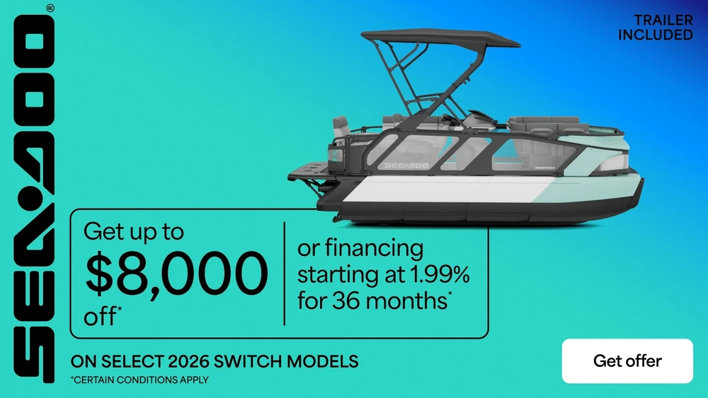 Get up to $8,000 off or financing starting at 1,99% for 36 months on select 2026 Switch models