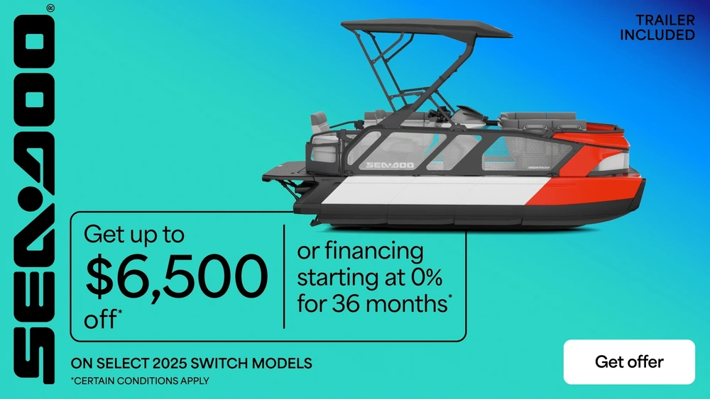 Get up to $6,500 off or financing starting at 0% for 36 months on select 2025 Switch models