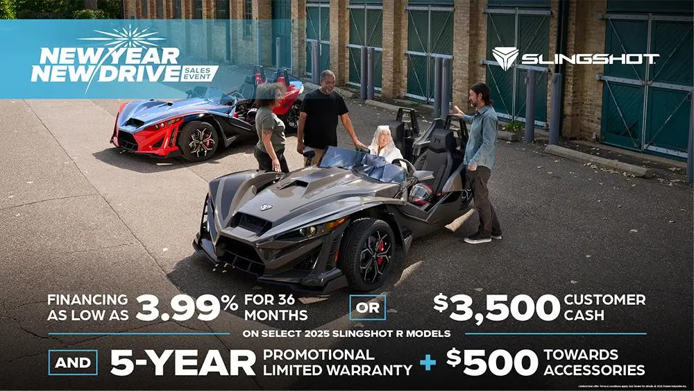 $3,500 Customer Cash or Financing offer for Slingshot R Models