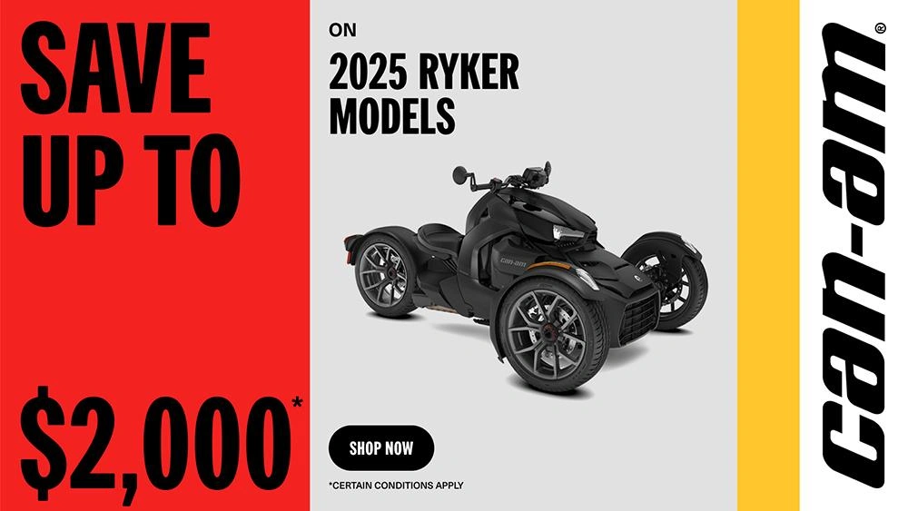 Save up to $2,000 on 2025 Ryker models alt
