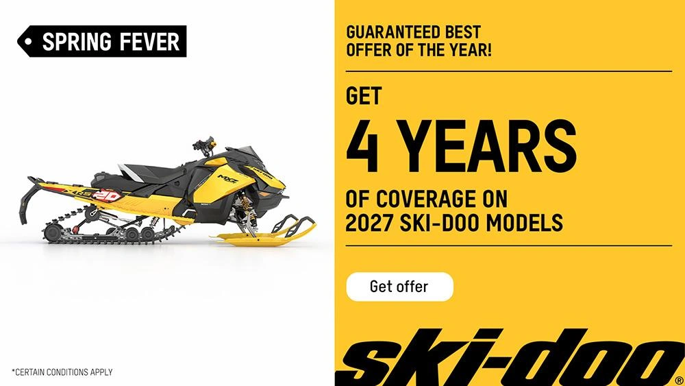 Get 4 years of coverage on 2027 Ski-Doo models alt