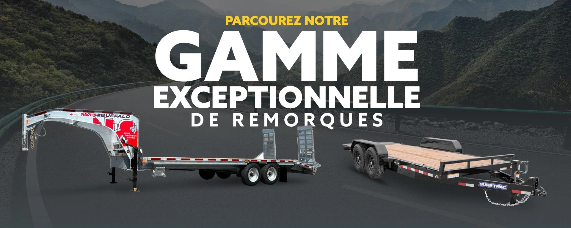 Parcourez notre gamme exceptionnelle de remorques alt