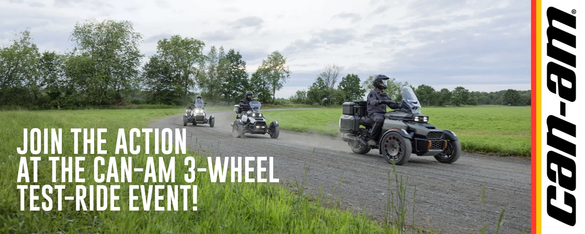 Join the action at the Can-Am 3-Wheel test-ride event! alt