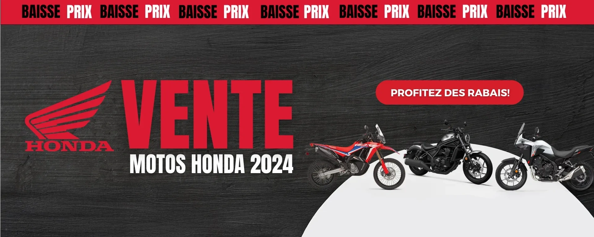 Vente Motos Honda 2024 alt