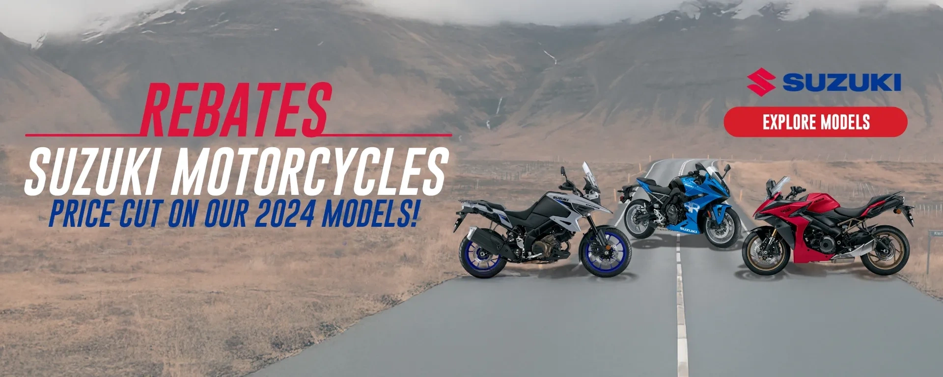 Rebates Suzuki Motorcycles - Price Cut on our 2024 models! alt